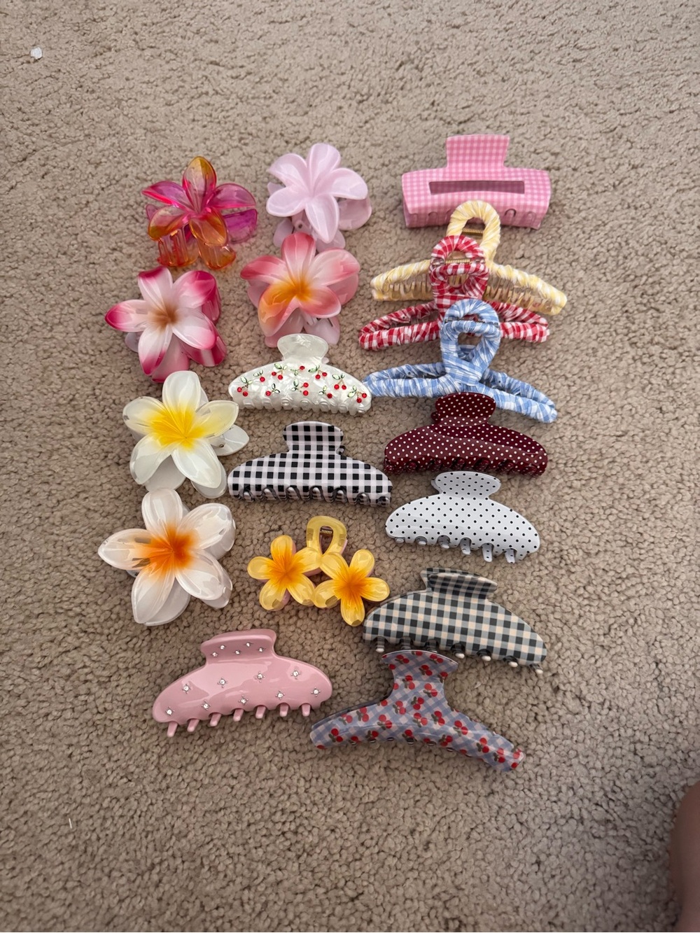 Assorted Pink and Multicolor Kids Hair Claw Clip Set